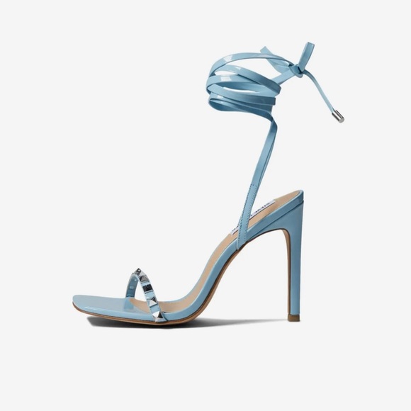 NEW | Steve Madden Underate-S Studded Wrap Heeled Sandals - Picture 8 of 10